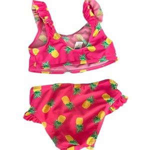 Toddler Girl Two Piece Bikini Pink Pineapple Swim